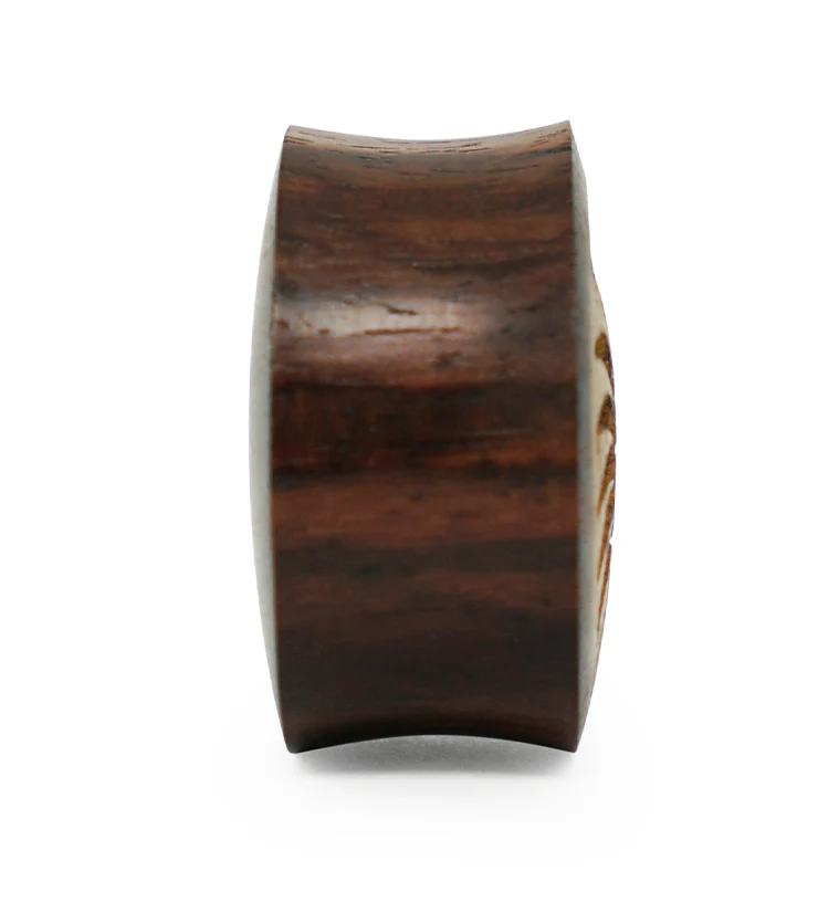 Sono Wood Plugs With Engraved Seashell Inlay - Image 5