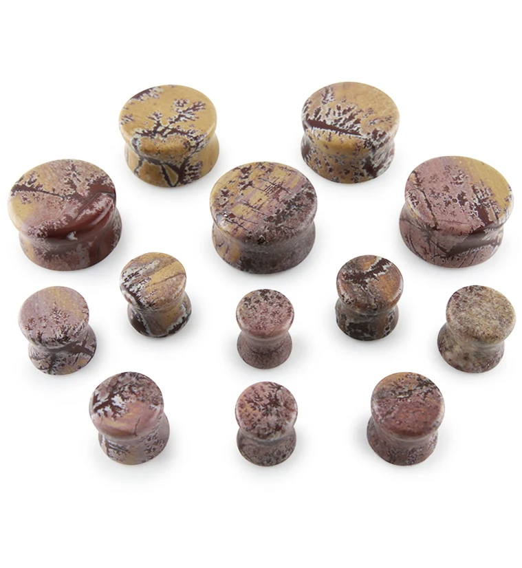 Sonoran Dendritic Rhyolite Stone Plugs - Image 2