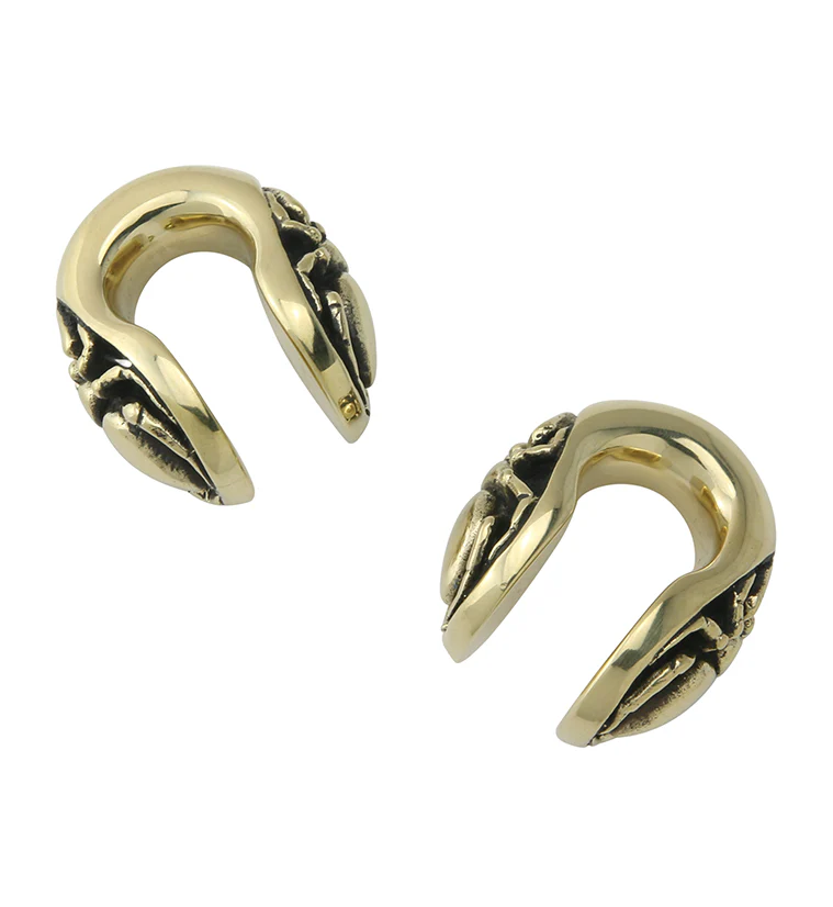 Spider Keyhole Brass Ear Weights - Image 3