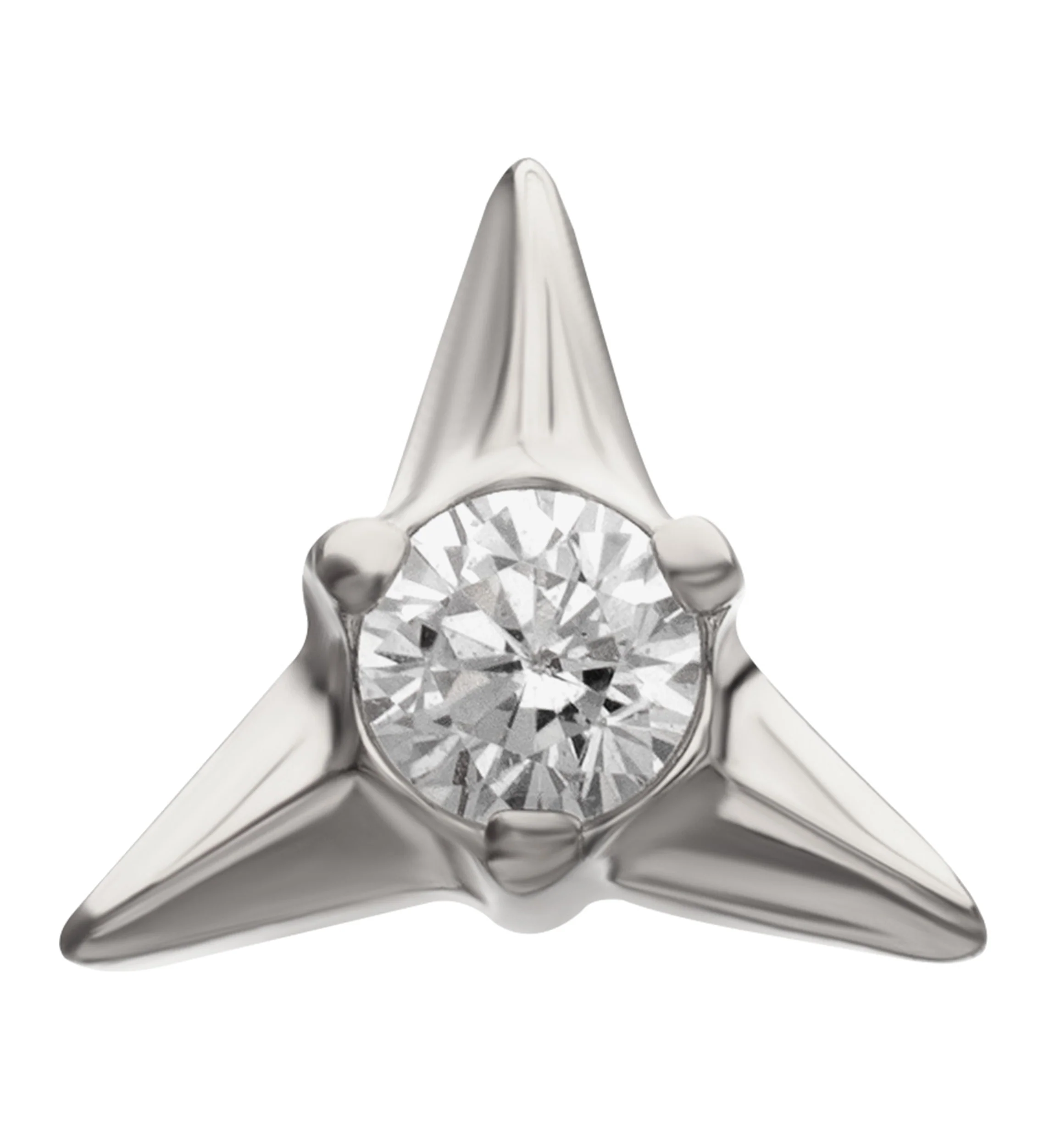 Splice Clear CZ Titanium Threadless Top