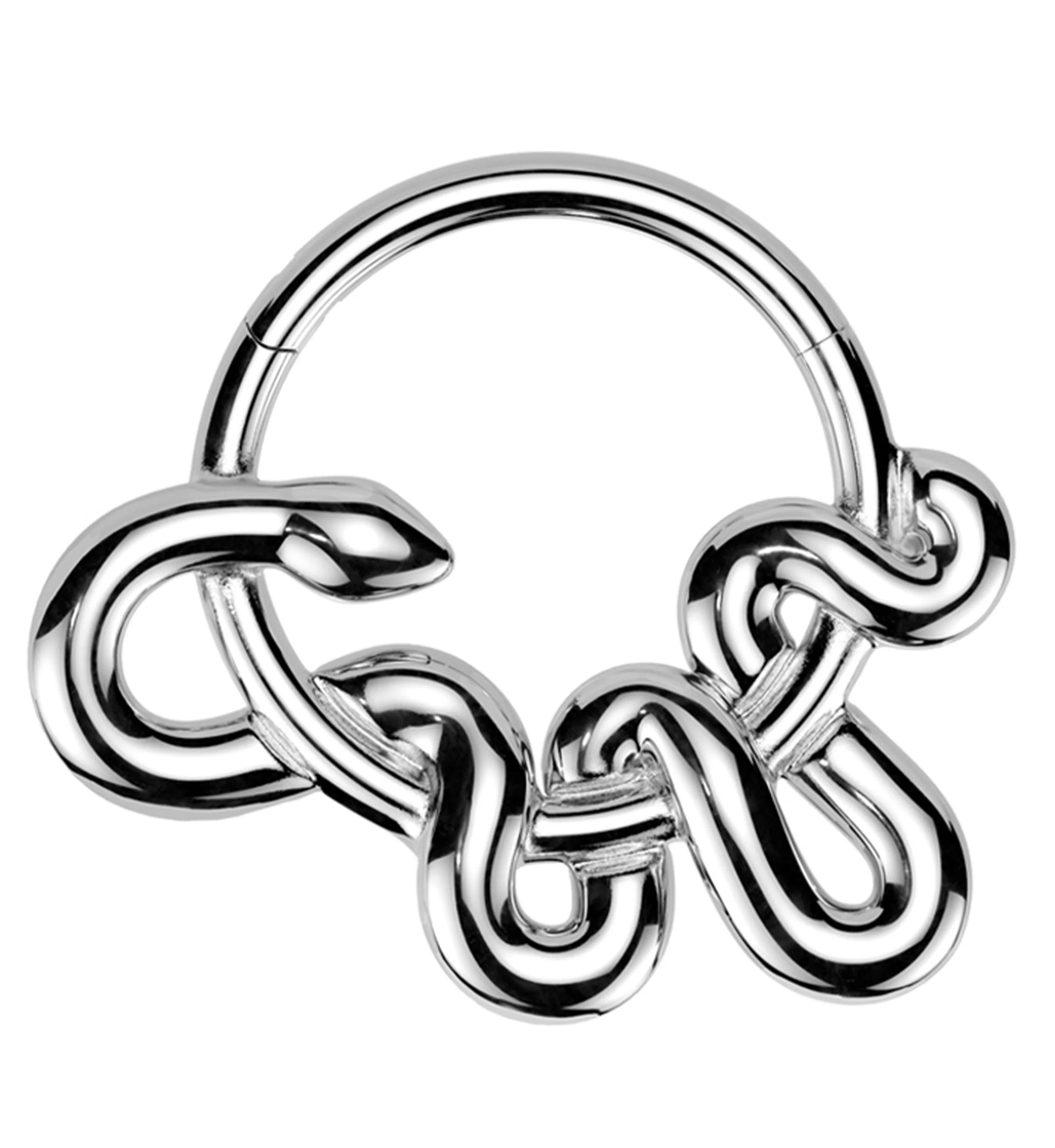 Arboreal Snake Stainless Steel Hinged Segment Ring