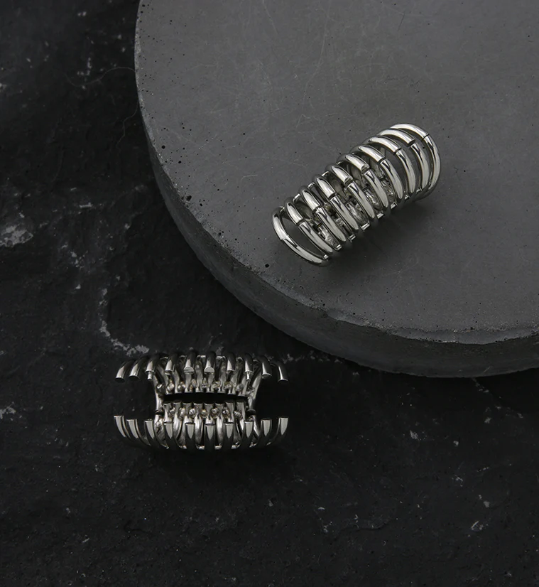 Stacked Stainless Steel Rings - 10 Ring Stack - Image 4