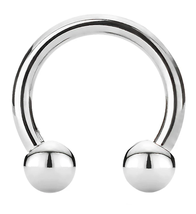 Stainless Steel Circular Horseshoe Ring