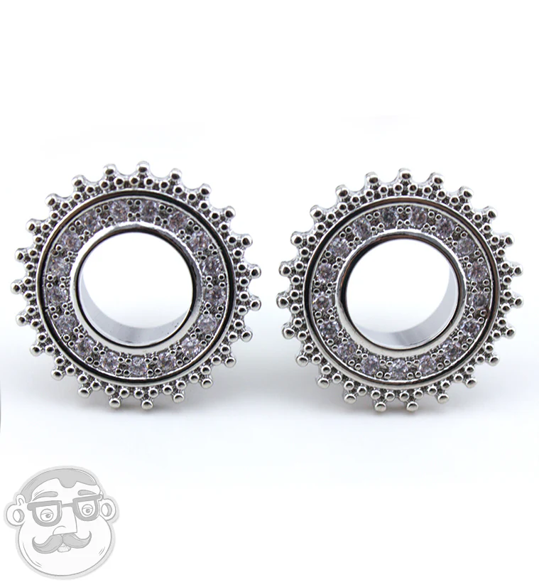 Stainless Steel CZ Beaded Shield Tunnels - Image 4