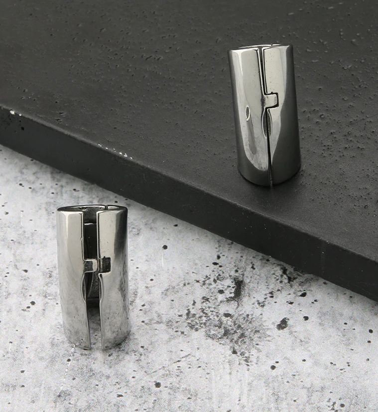 Stainless Steel Hinged Stretched Ear Cuffs - Image 6
