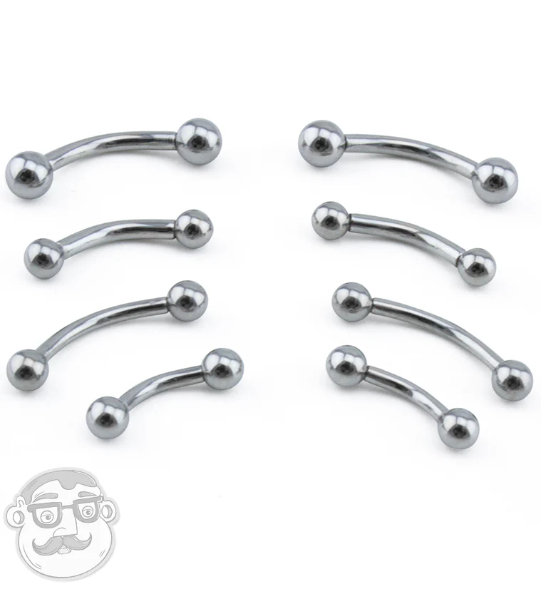 Stainless Steel Curved Internally Threaded Barbell - Image 5