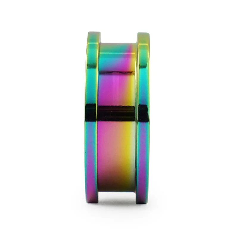 Rainbow Stainless Steel Screw on Tunnels - Image 3