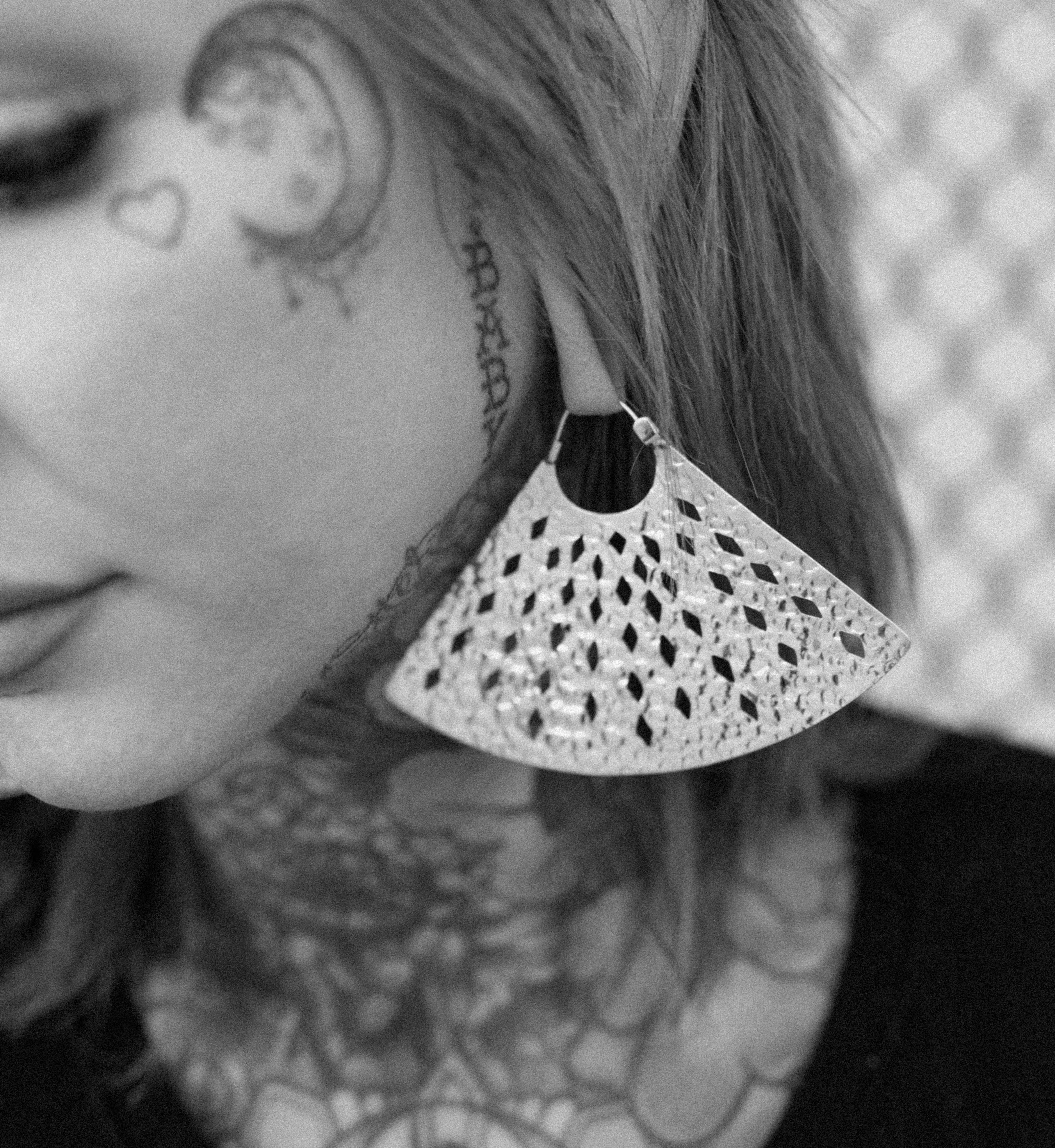 Stamped Vane Brass Ear Weights / Hangers - Image 4