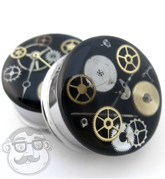 Steel Steampunk Plugs - Image 5