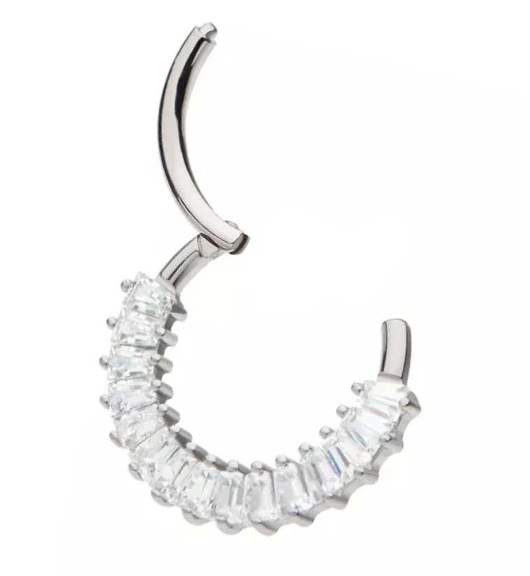 Strand Clear CZ Hinged Segment Ring - Image 3