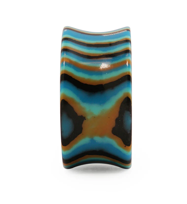 Striped Blue Agate Stone Plugs - Image 5