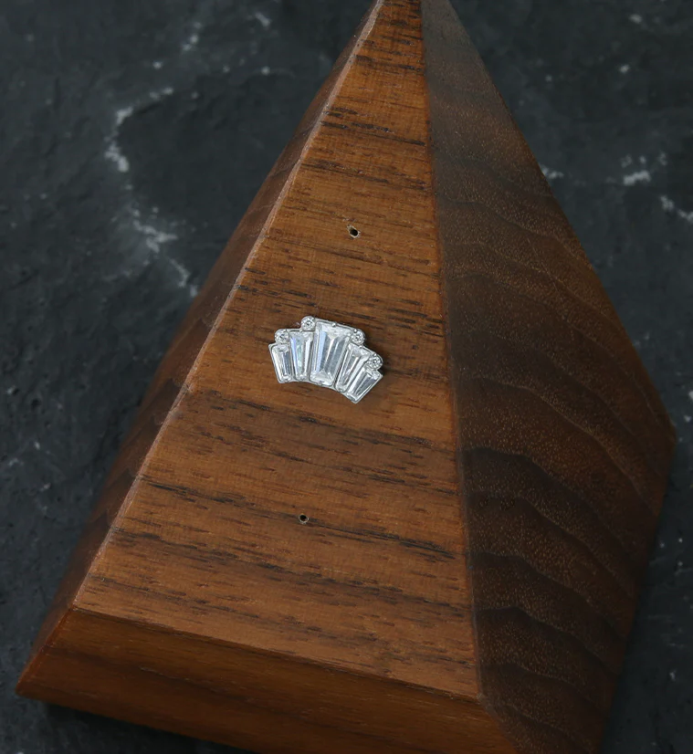 Summit CZ Threadless Titanium Top - Image 2