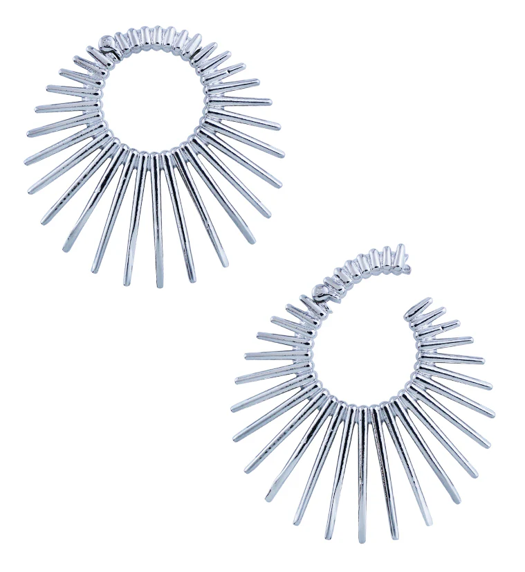 Sunburst Stainless Steel Hinged Ear Weights - Image 3