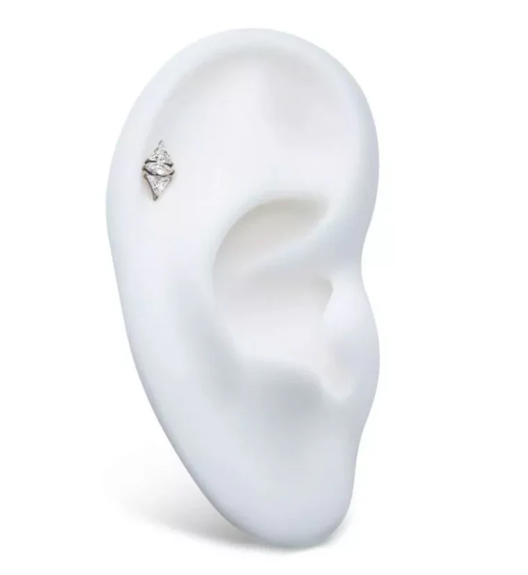 Sunder Clear CZ Internally Threaded Titanium Top - Image 3