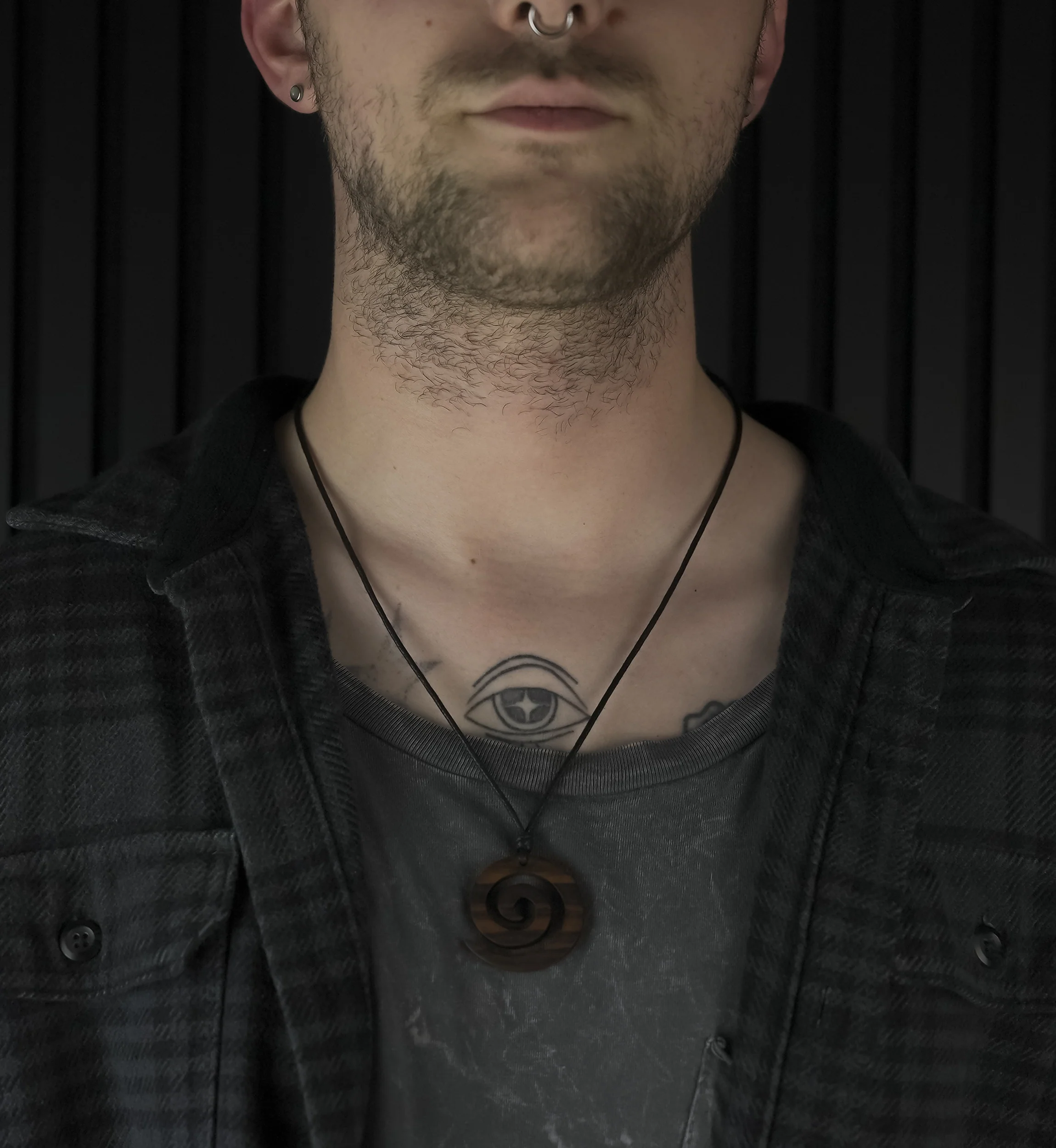 Super Spiral Wood Pendant Necklace - Image 2