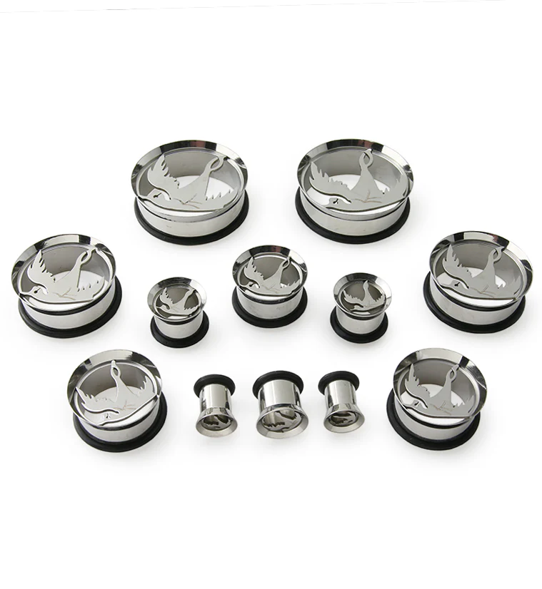 Swallow Single Flare Stainless Steel Tunnels (CLOSEOUT) - Image 4