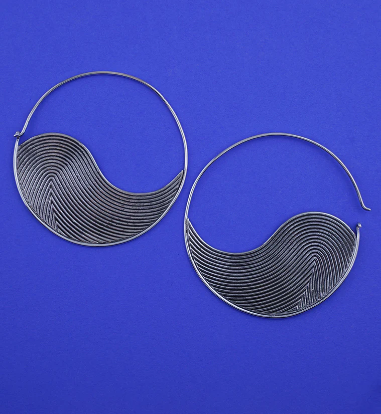Swell White Brass Earrings/Hangers - Image 2