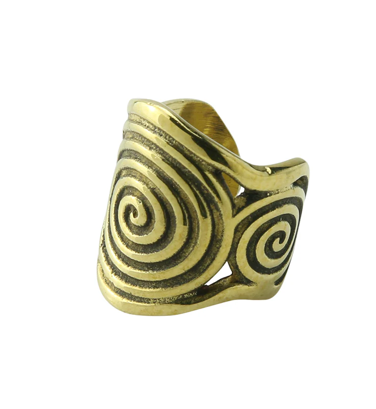 Swirl Brass Ear Cuff - Image 2