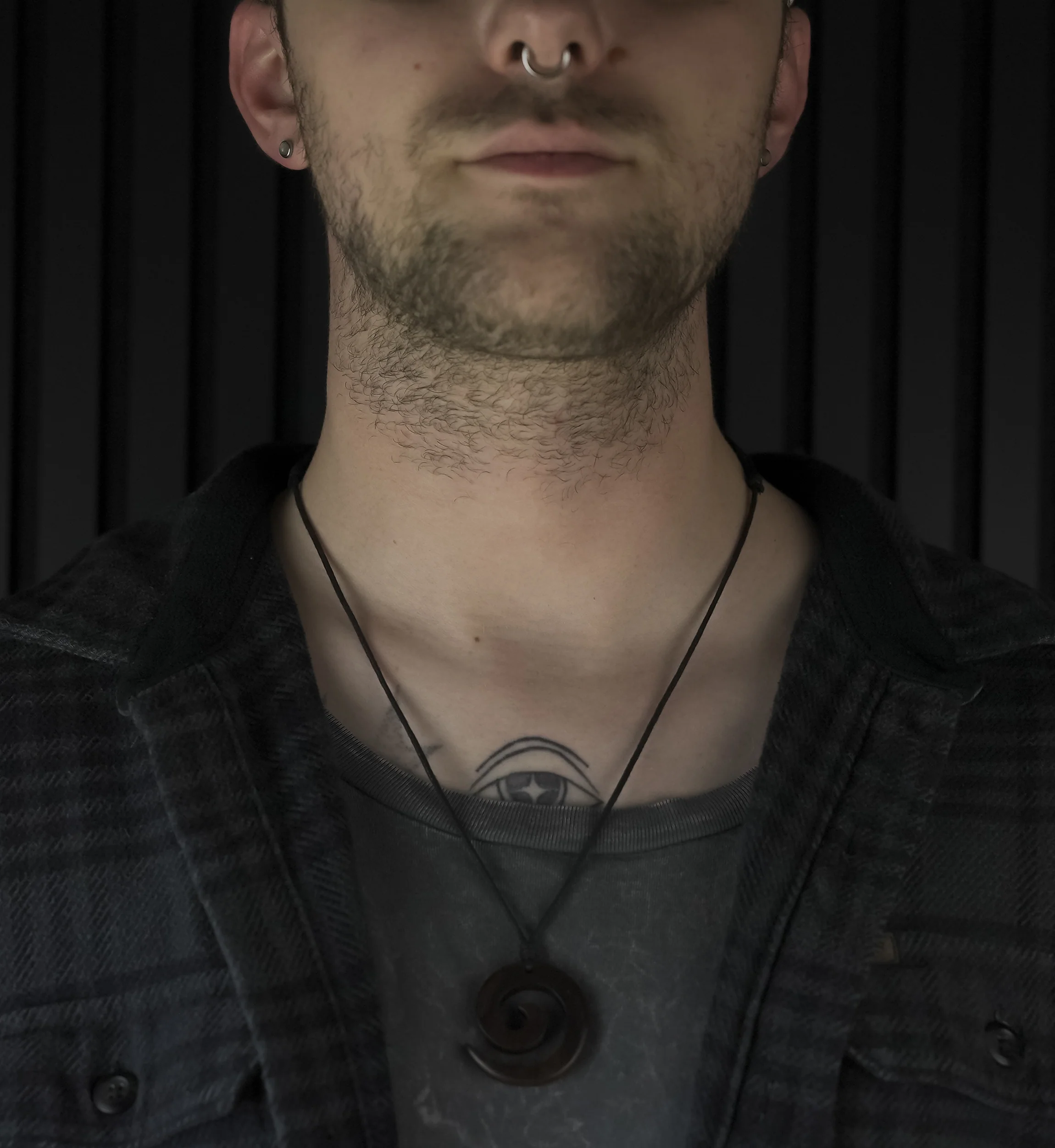 Swirl Wood Pendant Necklace - Image 3