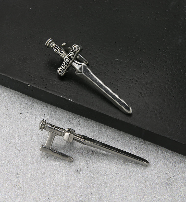 Dagger Stainless Steel Ear Weights - Image 2