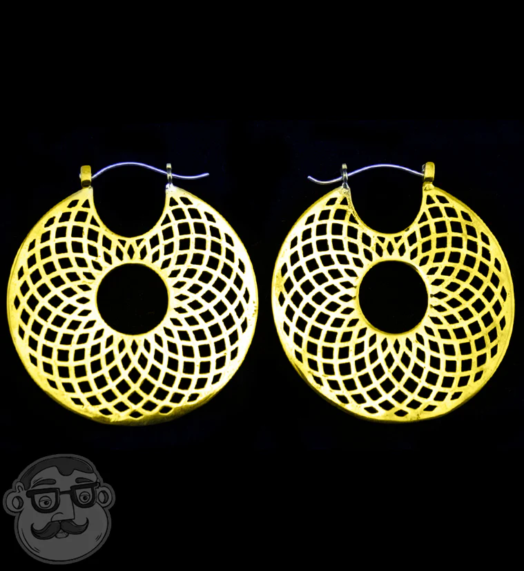 Symmetrical Brass Titanium Hangers / Earrings - Image 3