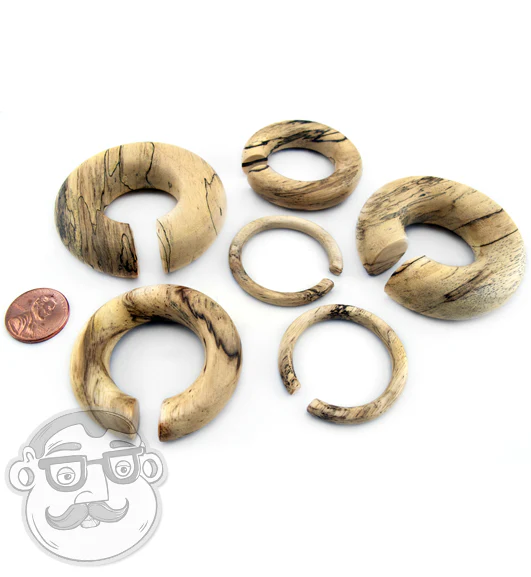 Tamarind Wood Hoop Plugs - Image 3