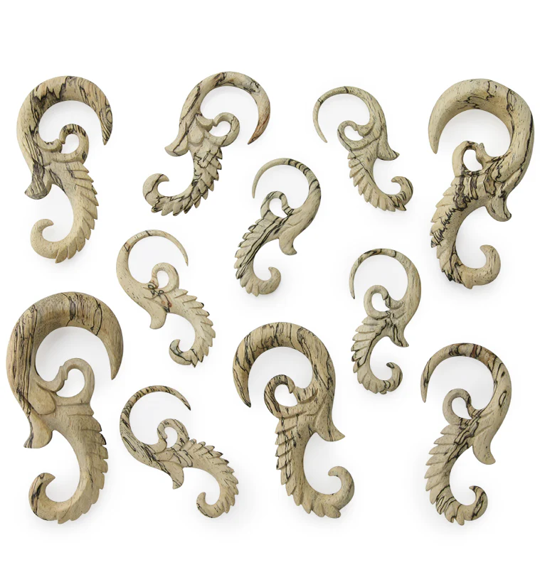 Tamarind Wood Seahorse Hanger Plugs - Image 4