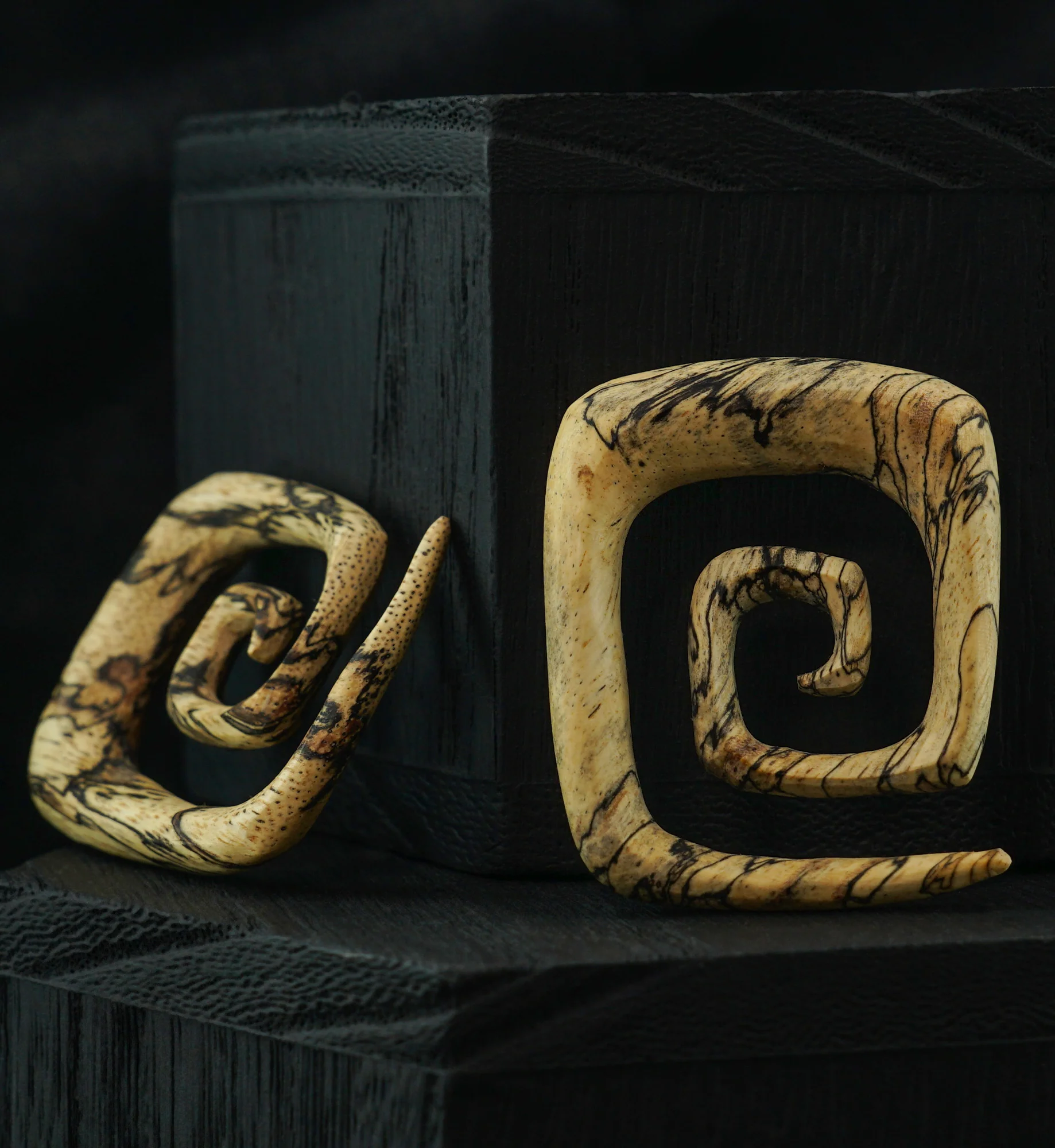 Tamarind Wood Square Spirals - Image 3