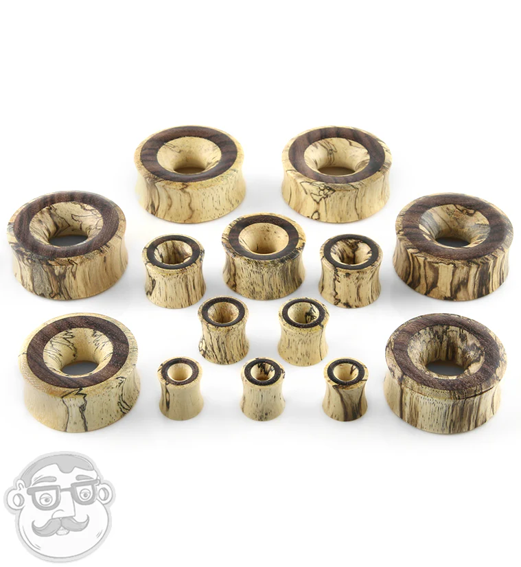 Tamarind Wood Tunnel Plugs With Sono Wood Inlay - Image 3