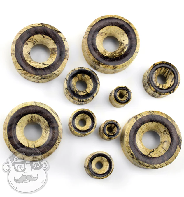 Tamarind Wood Tunnel Plugs With Sono Wood Inlay - Image 5