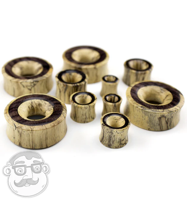 Tamarind Wood Tunnel Plugs With Sono Wood Inlay - Image 6