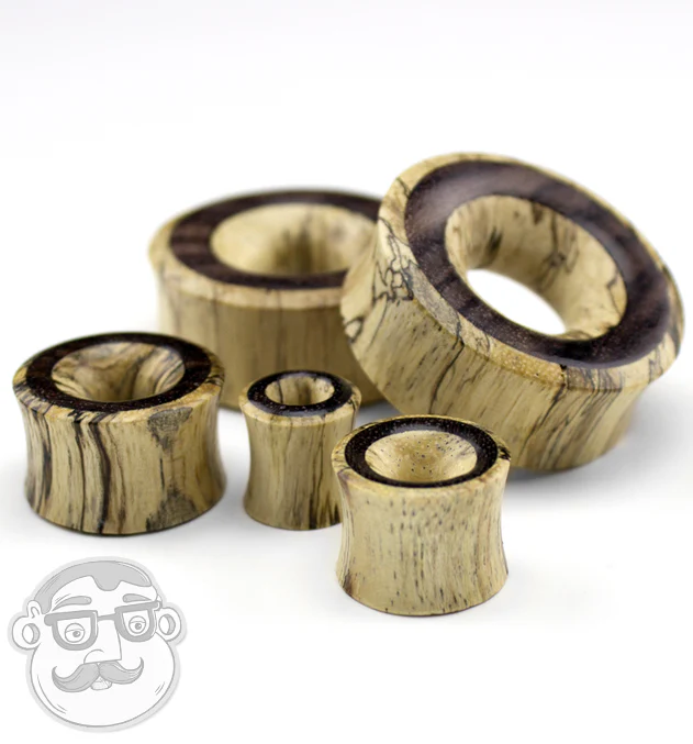 Tamarind Wood Tunnel Plugs With Sono Wood Inlay - Image 7