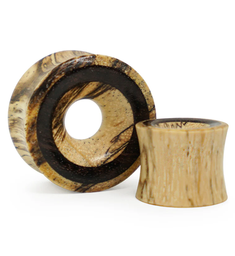 Tamarind Wood Tunnel Plugs With Sono Wood Inlay - Image 9
