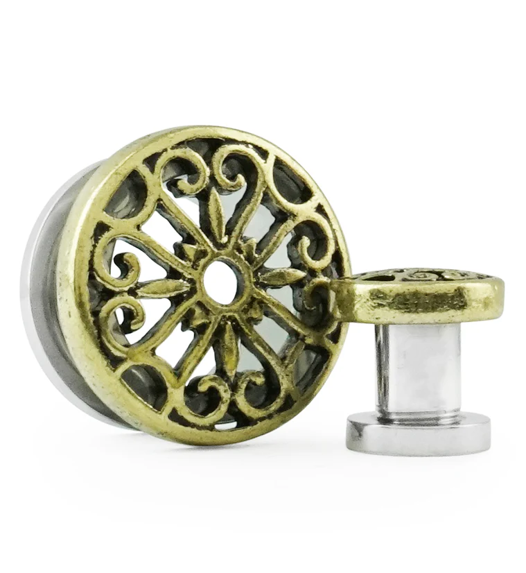 Tangled Heart Top Stainless Steel Tunnel Plugs