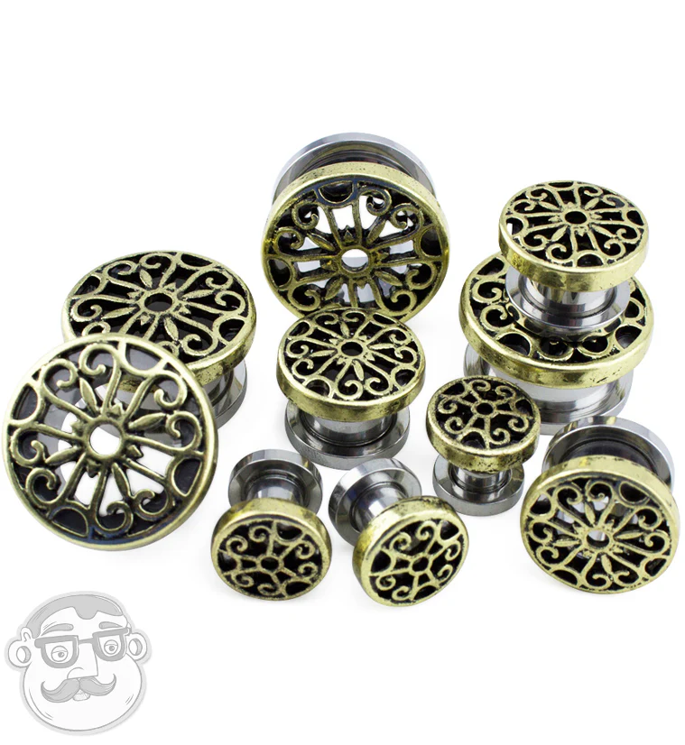 Tangled Heart Top Stainless Steel Tunnel Plugs - Image 2