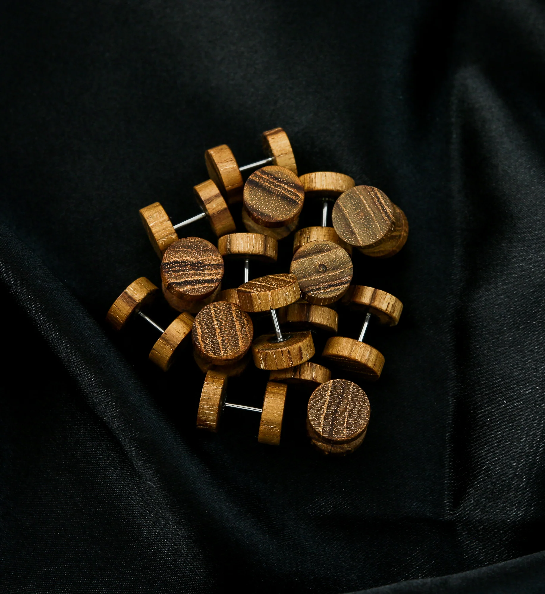 Teak Wood Fake Gauge Plugs - Image 2