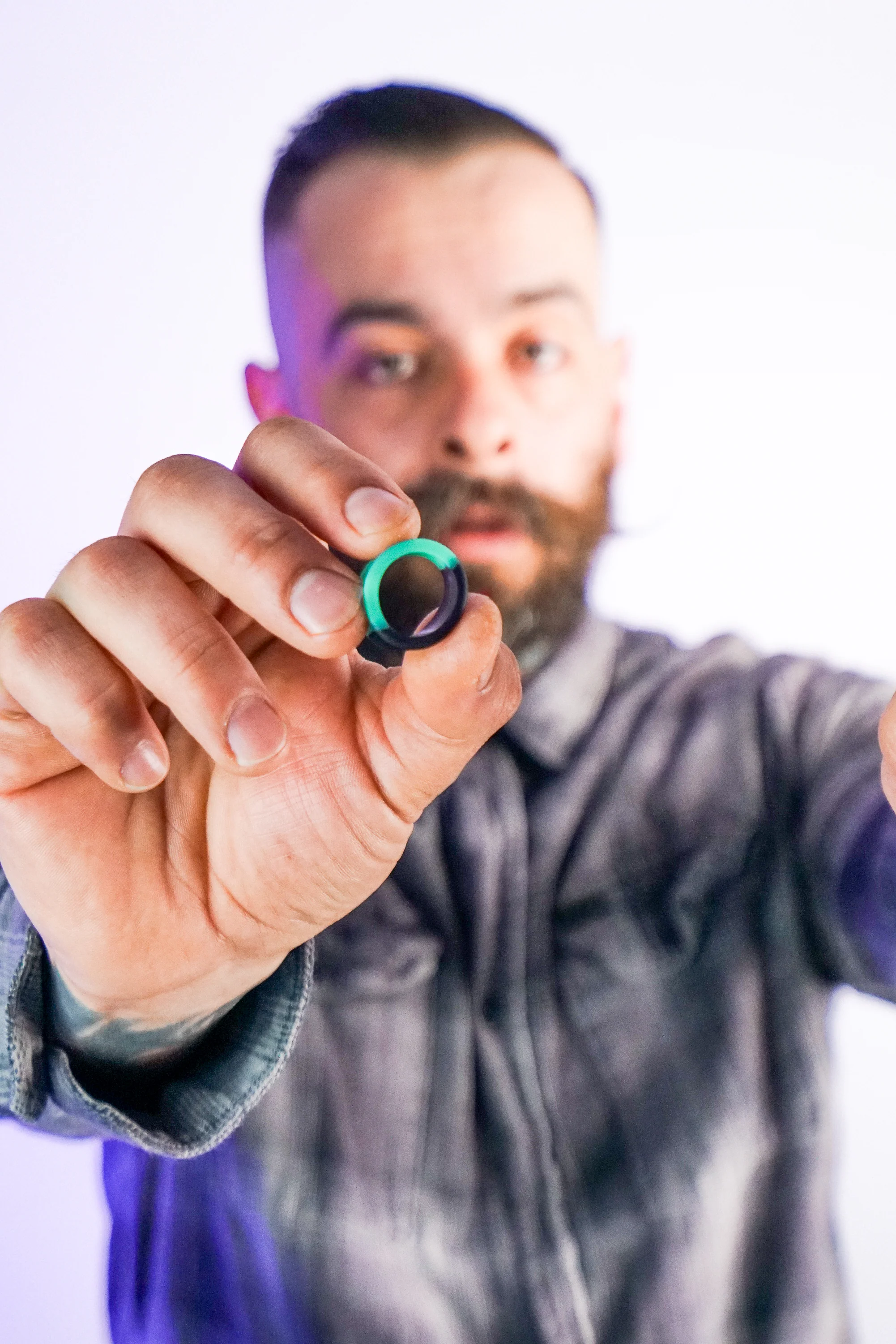 Teal And Black Double Flare Silicone Tunnel Plugs - Image 8