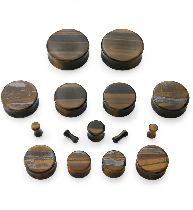 Tiger Eye Double Flare Plugs - Image 9