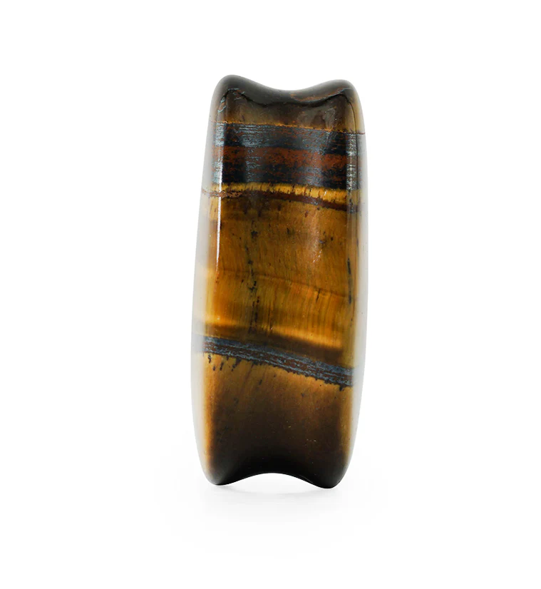 Tiger Eye Stone Teardrop Plugs - Image 5