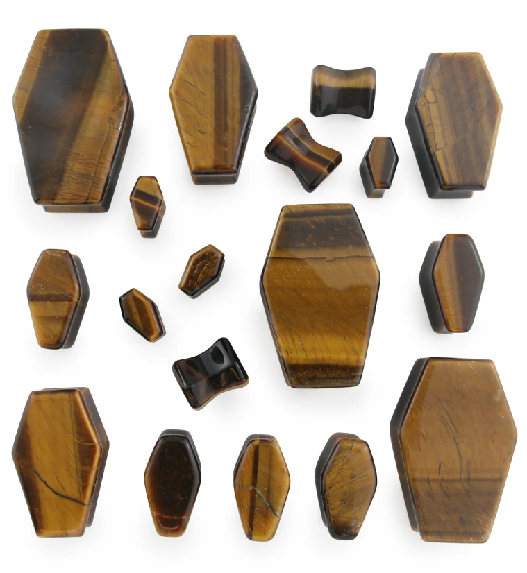 Tigers Eye Stone Coffin Plugs - Image 2