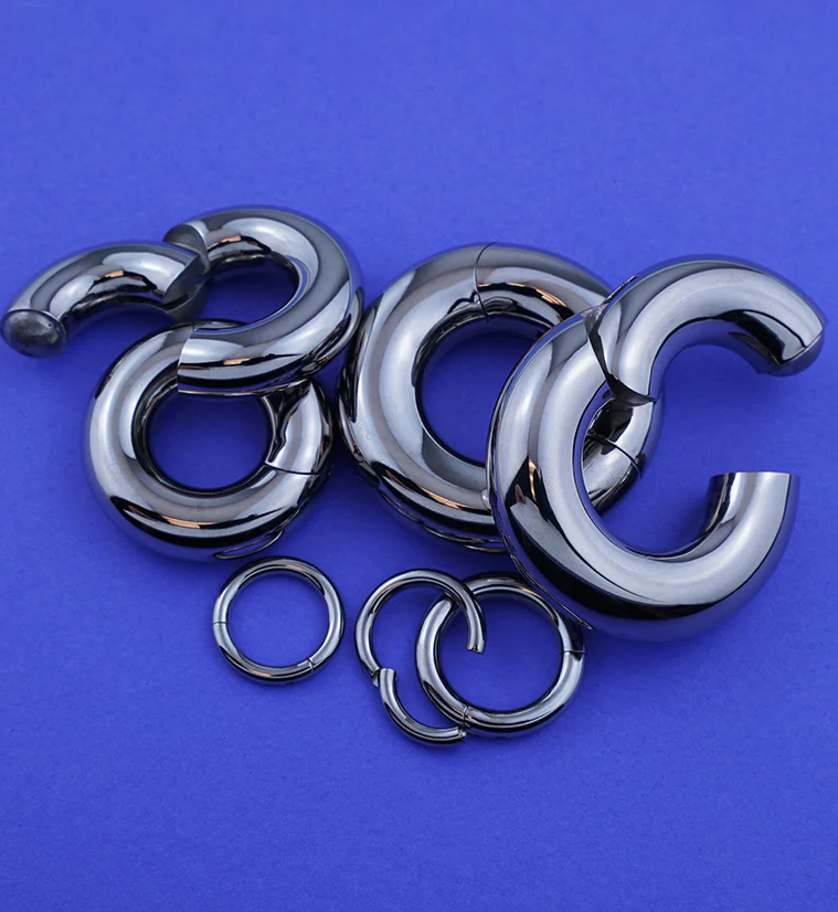 Titanium Hinged Segment Hoop Ring - Image 3