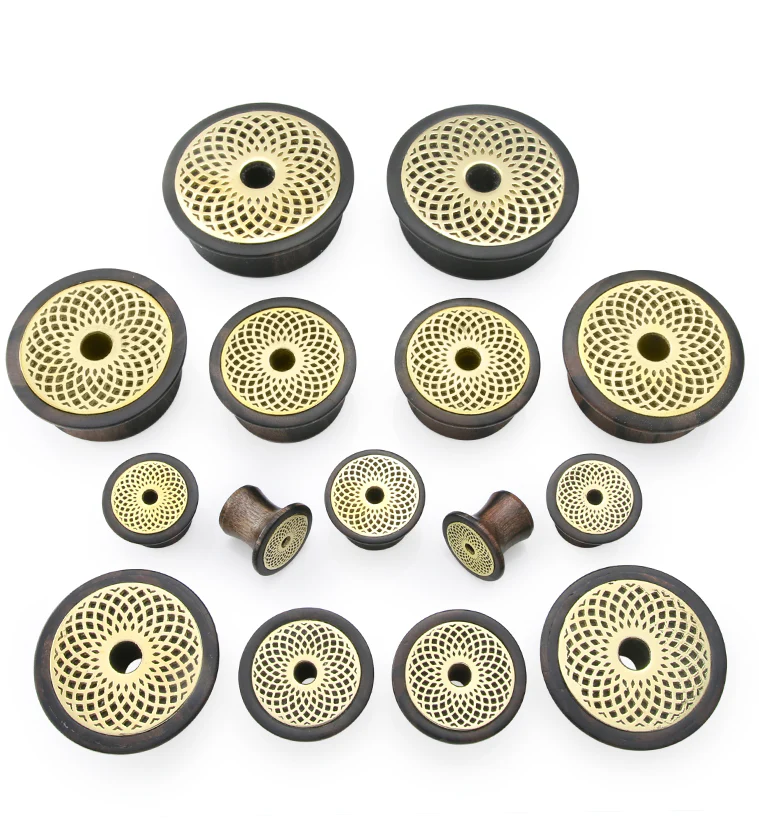 Torus Brass Areng Wood Mayan Flare Plugs - Image 2