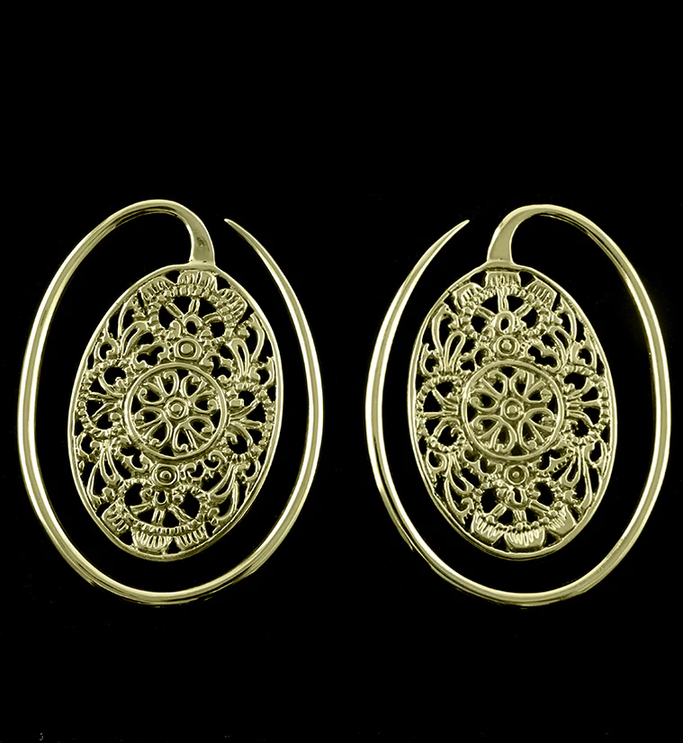 Totemic Hoop Brass Ear Weights