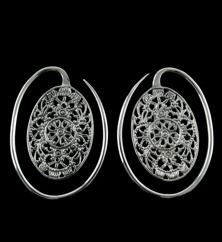 Totemic Hoop White Brass Ear Weights
