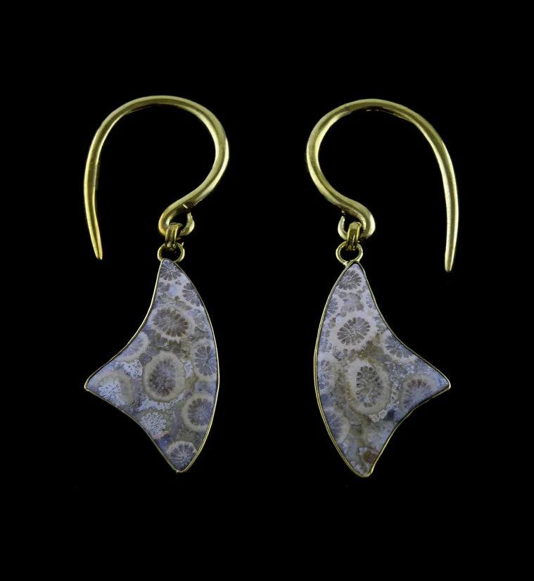 Triad Fossilized Coral Brass Hangers