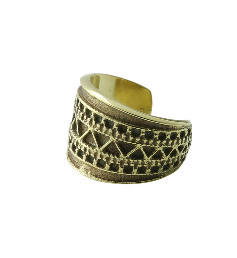 Tribal Brass Ear Cuff - Image 2