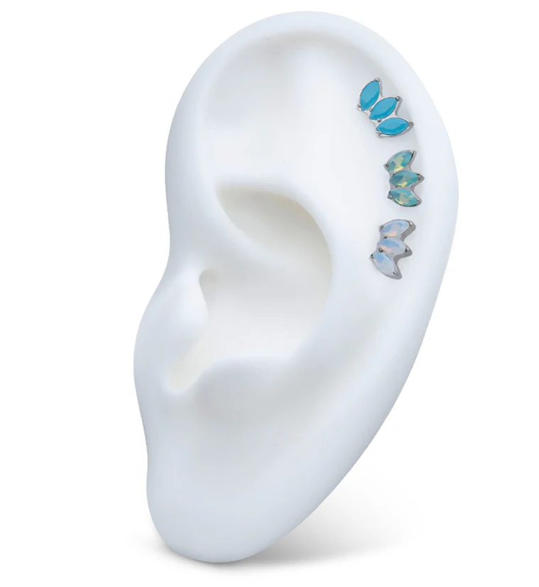 Triple Empress White Opalite Internally Threaded Titanium Top - Image 3