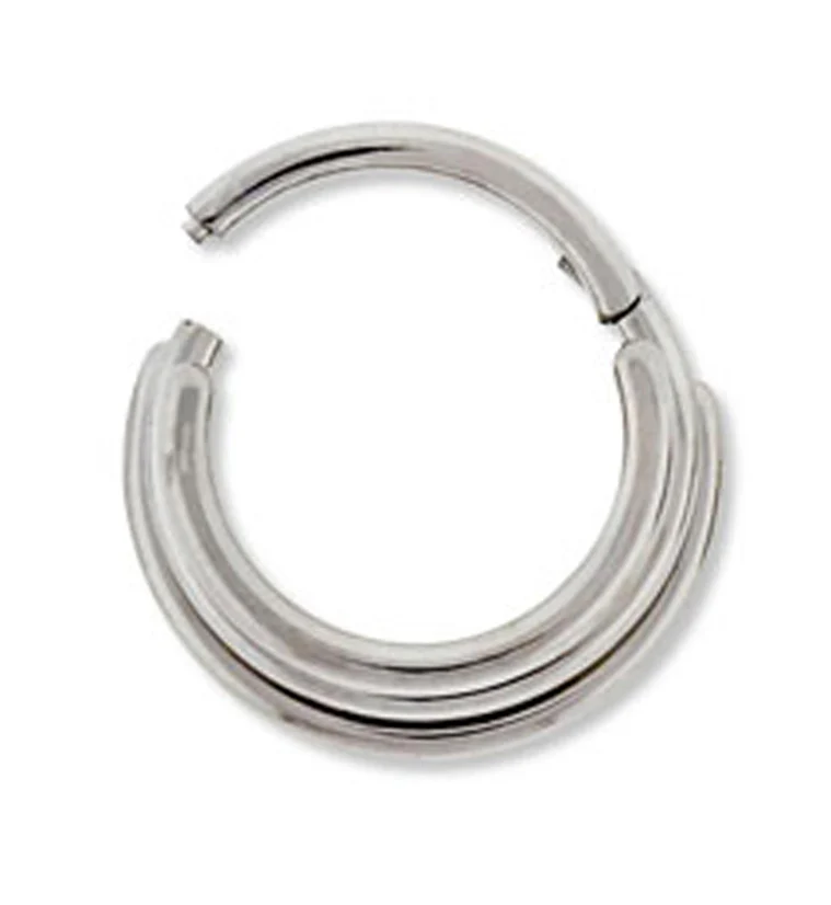 Triple Layered Titanium Hinged Segment Ring - Image 3