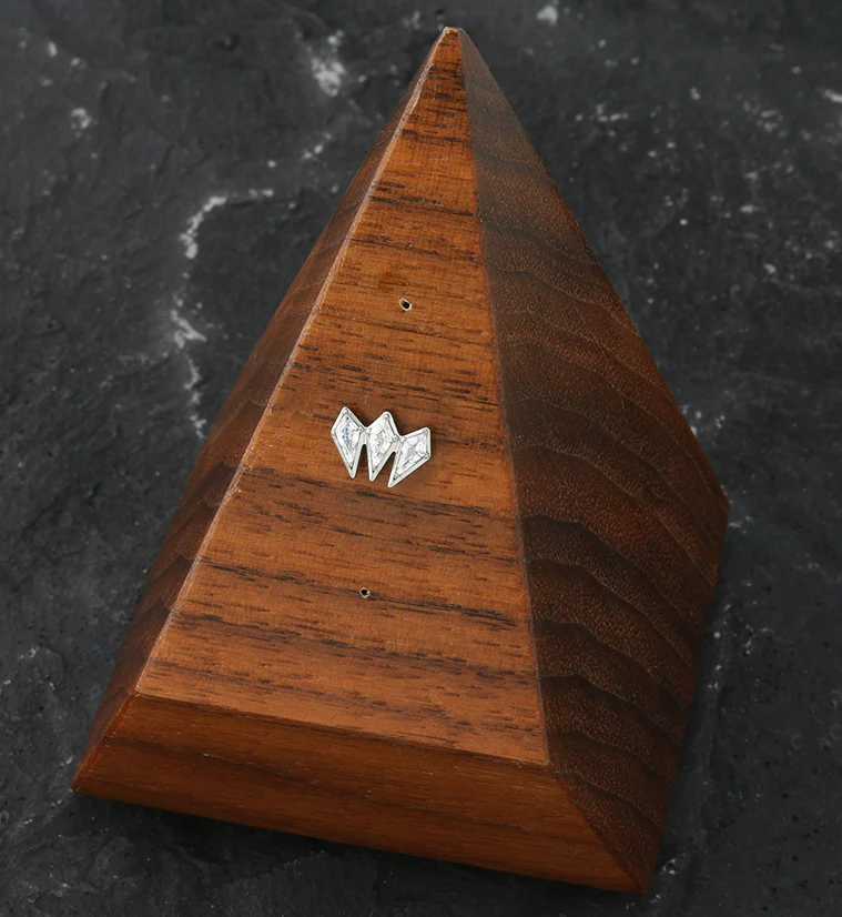 Triple Quill Clear CZ Titanium Threadless Top - Image 2
