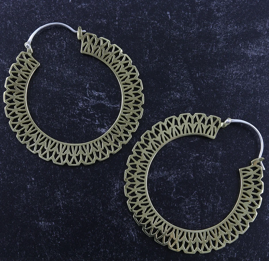 Turbine Brass Earrings - Weights - Image 2